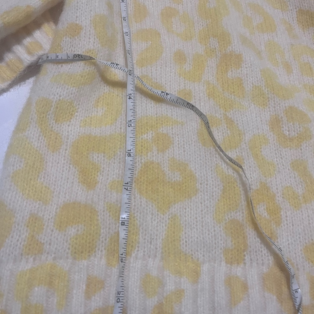 Sezane Yellow Animal Print Sweater - Picture 6 of 6